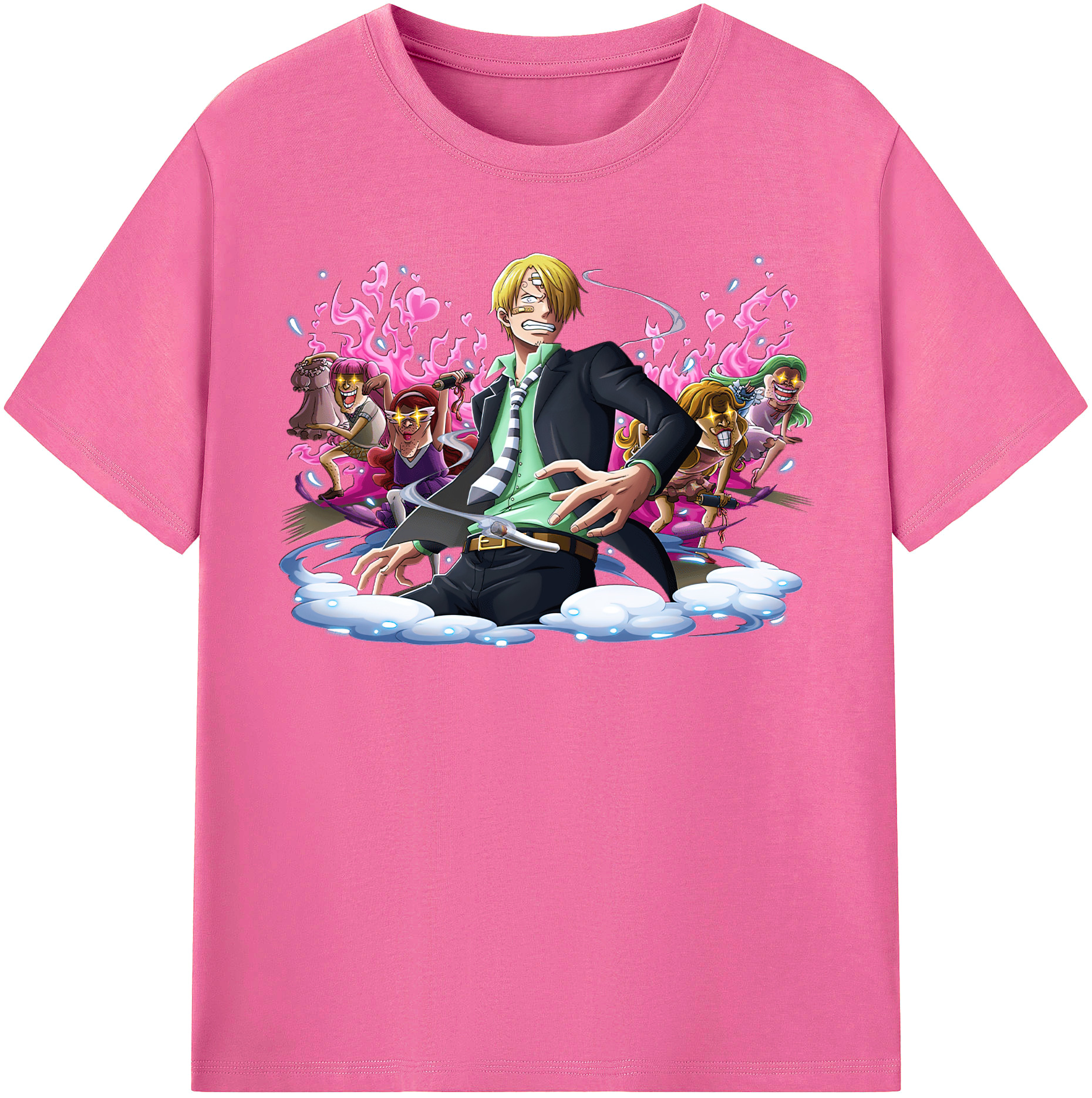 （画像用） ワンピース サンジ ONE PIECE Sanji レディースカジュアルプリントTシャツ（綿100％）